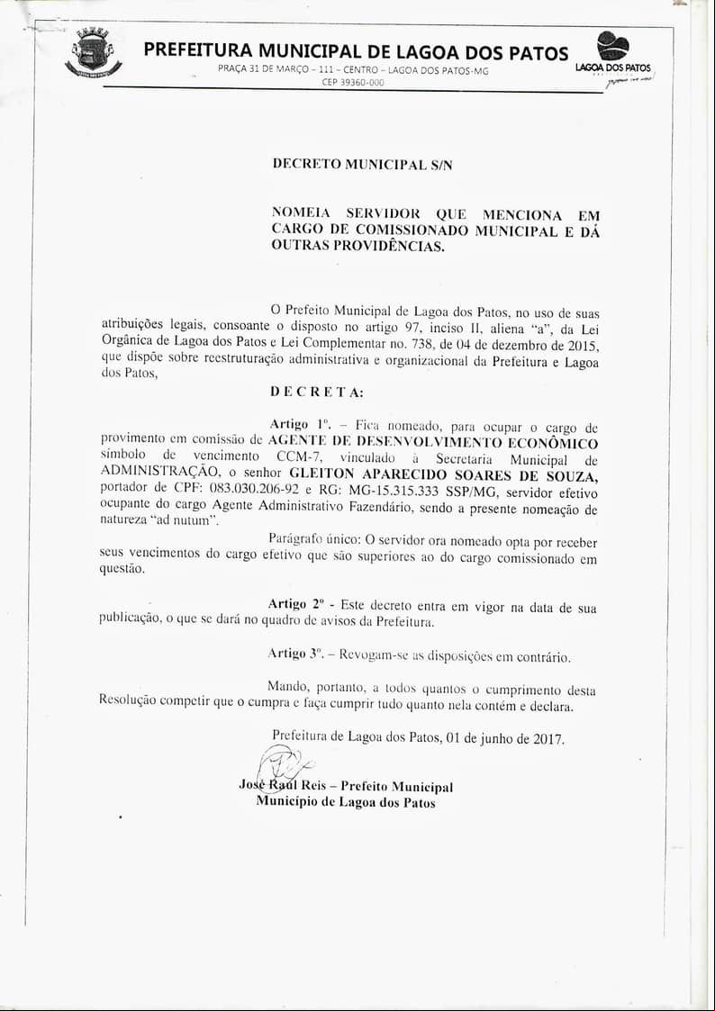 nomeacao de agente de desenvolvimento - gleiton aparecido soares de souza